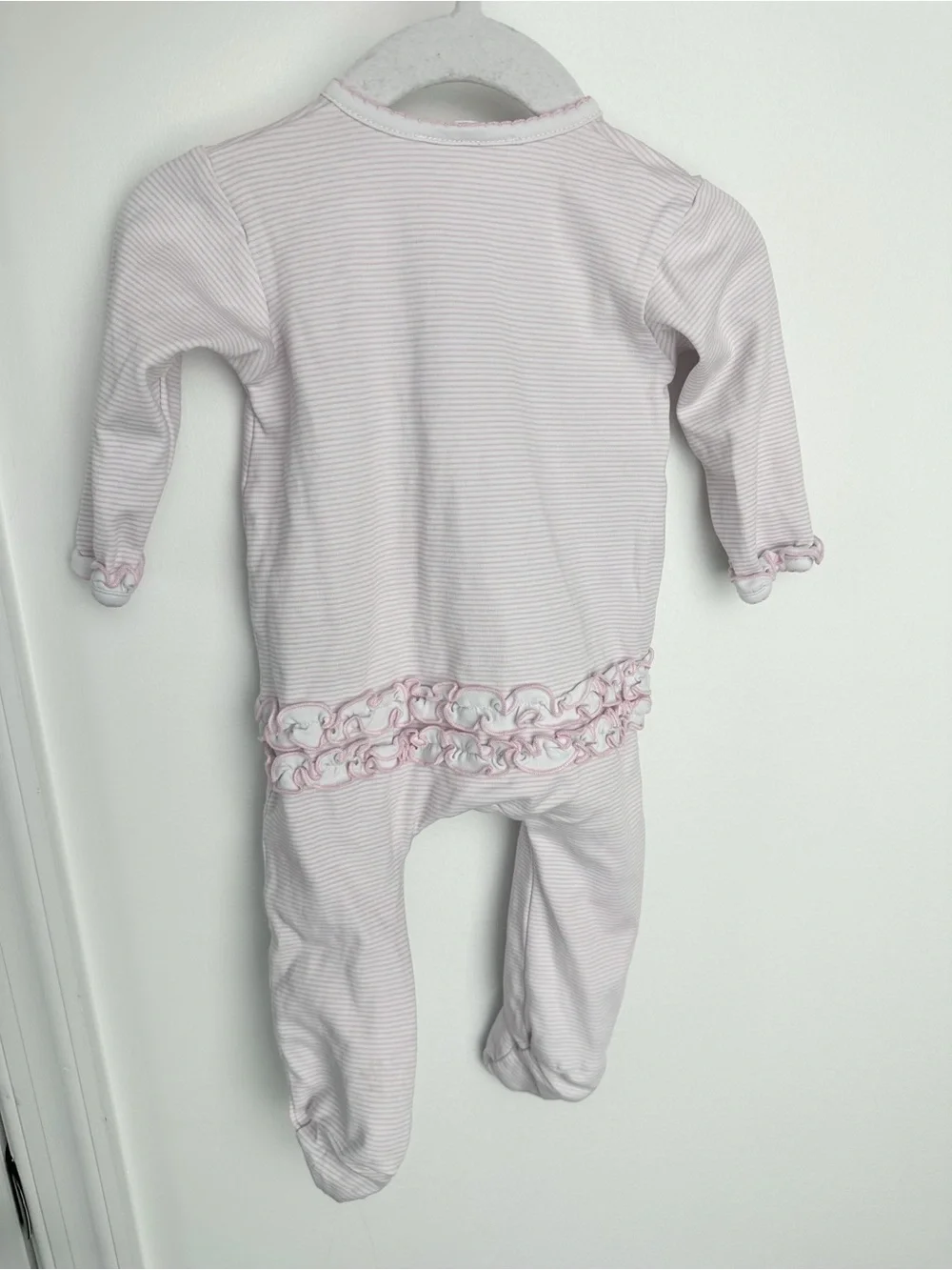 Magnolia Baby 6m girls sleeper football EUC